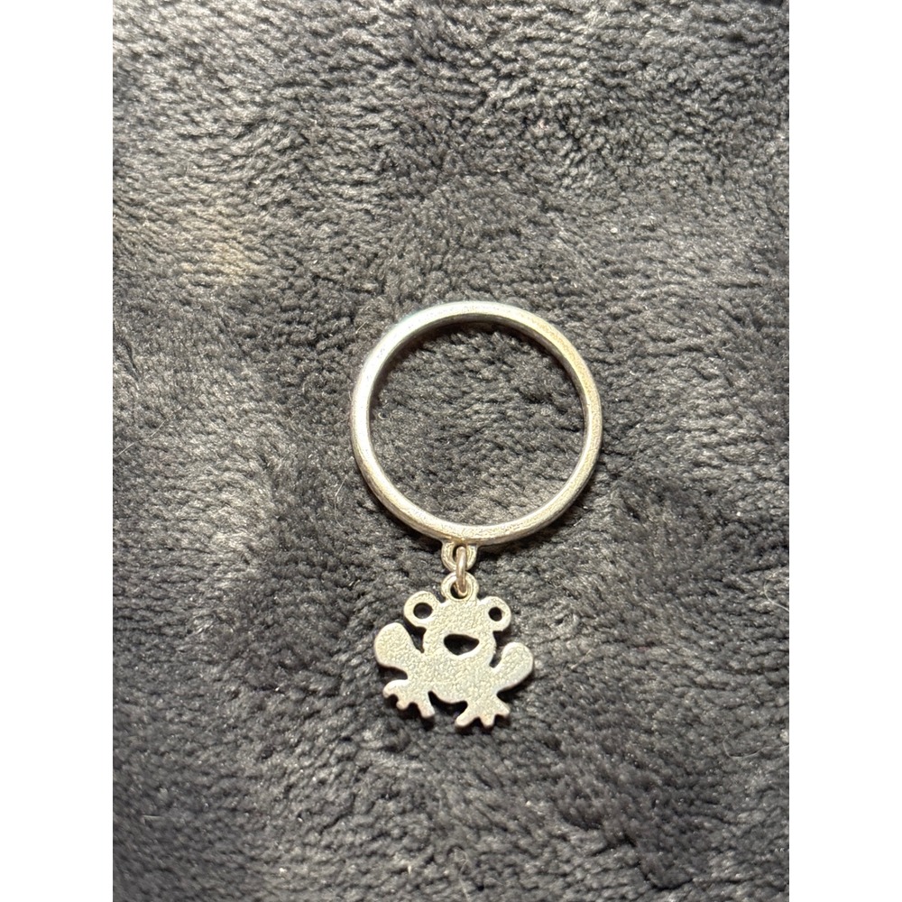 Retired James Avery Frog Charm Ring Cutout Dangle Size 7